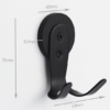 Magnet neodim D43 negru, carlig dublu