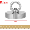 Magnet neodim oala D 32mm cu carlig inelar - imagine 5