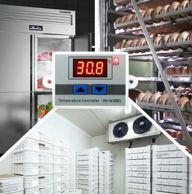 Termostat digital Temark W3001, control temperatura -50~110C, senzor NTC, 12V, dimensiuni 59, 5x44, 5x31mm - imagine 5