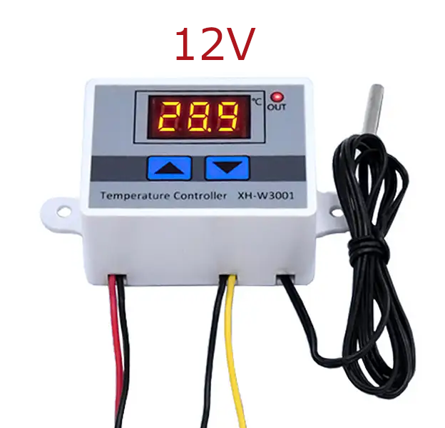 Termostat digital Temark W3001, control temperatura -50~110C, senzor NTC, 12V, dimensiuni 59, 5x44, 5x31mm