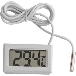 Termometru digital cu sonda, Temark, mini LCD, alb, 48x28.6x15.2mm