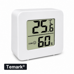 Termometru digital de camera cu higrometru, afisaj LCD, masurare temperatura si umiditate interior, TMK-T0-W, Temark®