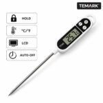 Termometru digital de bucatarie Temark TP300, sonda inox 14.5 cm, interval -50°C/+300°C, functie HOLD, LCD, °C/°F, Auto-off, pentru carne, gratar si lichide