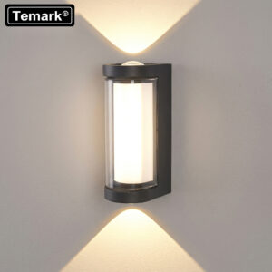Aplică LED de exterior TEMARK TMK-LP500, 7 W, 3000K, IP65, lumină sus-jos, negru