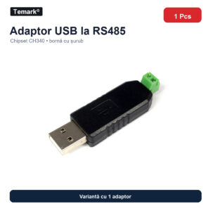 Adaptor USB la RS485 Temark, CH340, set 1 sau 2 bucăți